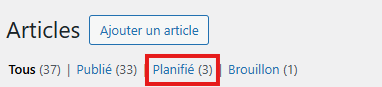 Visualiser les articles planifiés sur WordPress