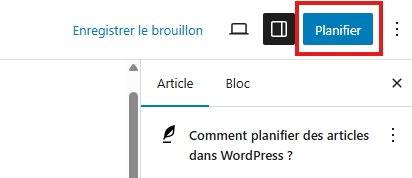 Planifier la publication de votre article dans WordPress
