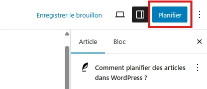 Planifier la publication de votre article dans WordPress