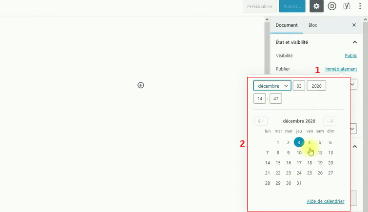 Ajouter votre article au calendrier de publication