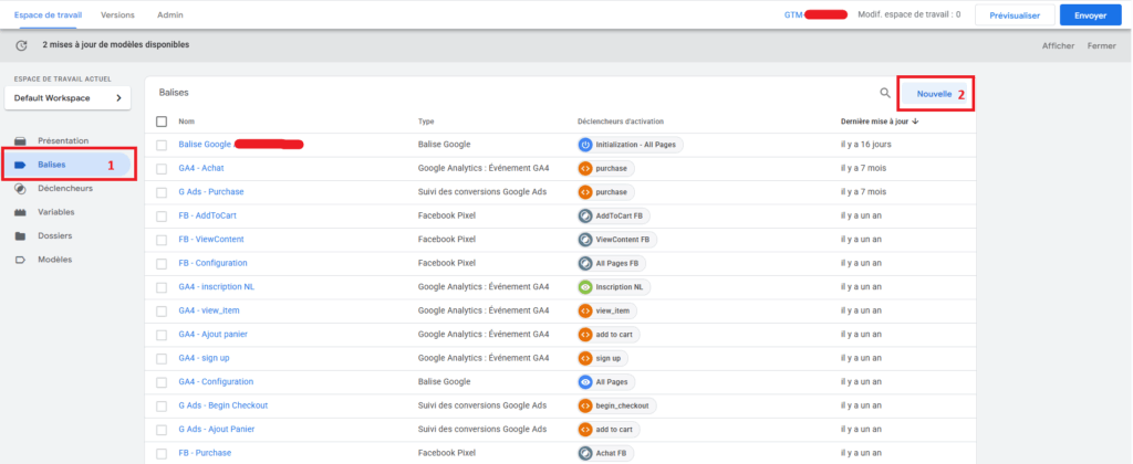 Créer et publier sa première balise GTM 