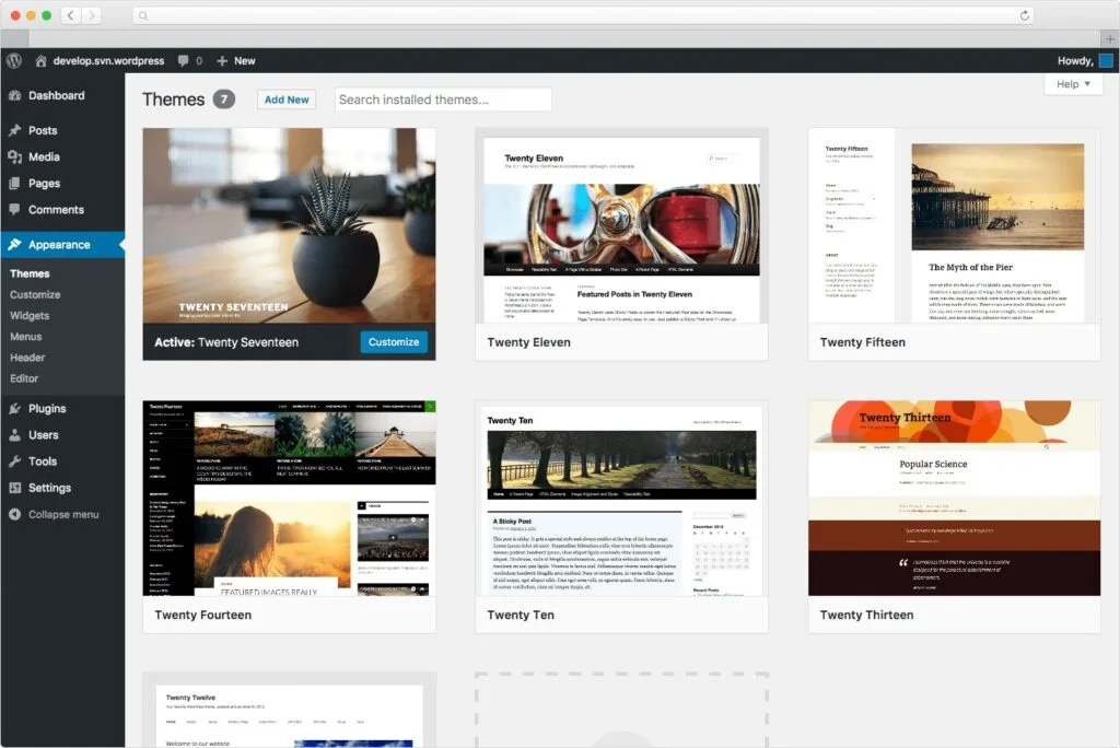Choisir son thème WordPress
